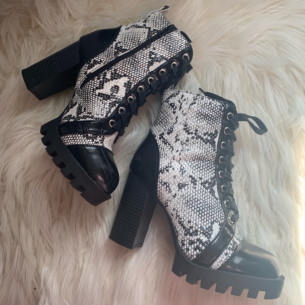 Snake skin boots